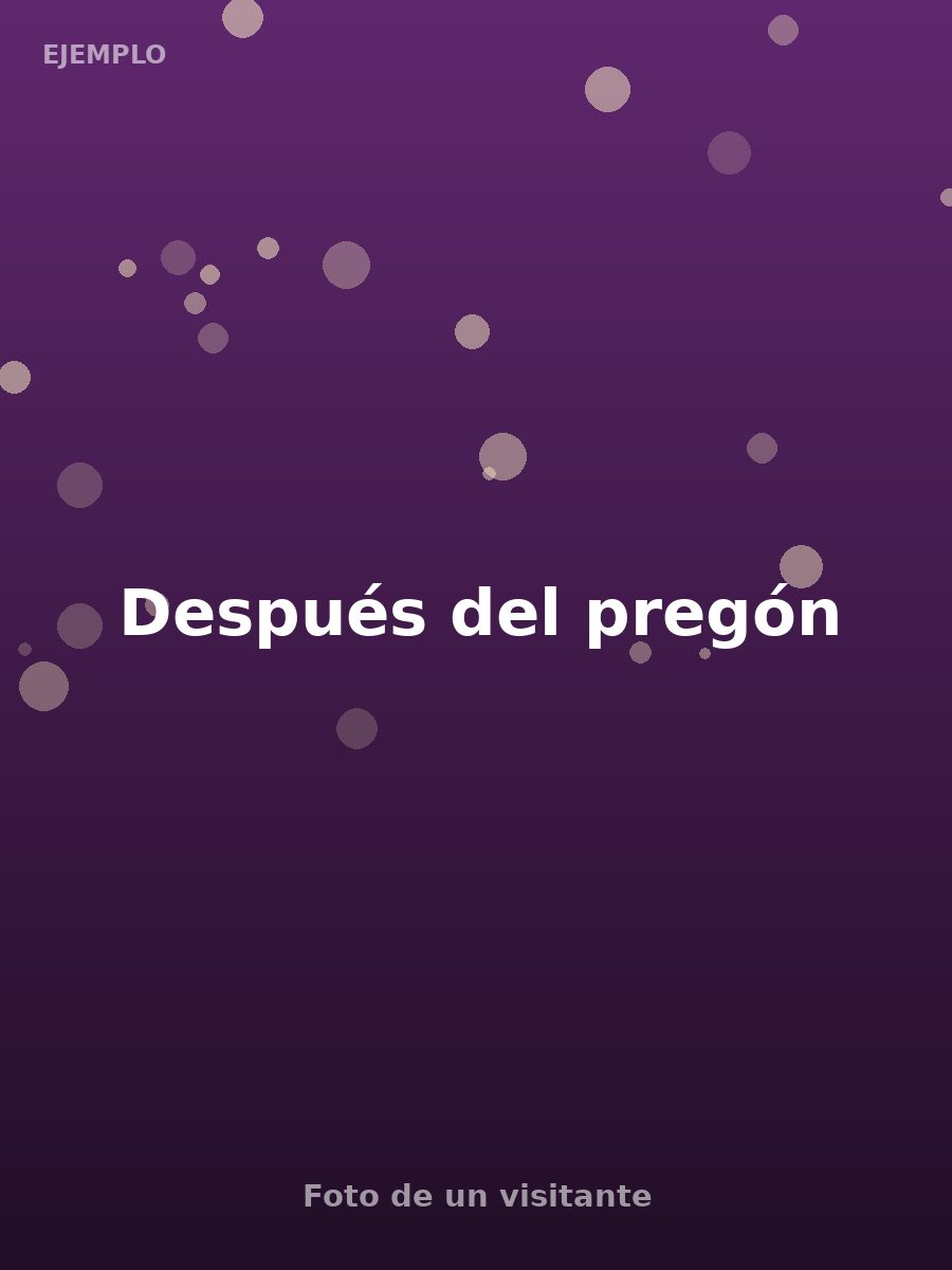 Al salir del pregón · Un visitante