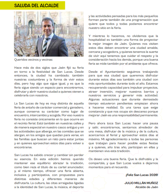 Saluda del Alcalde